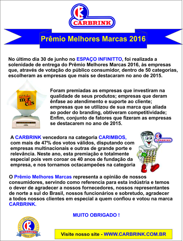 PREMIO MELHORES MARCAS 2016 - OCTACAMPEÕES